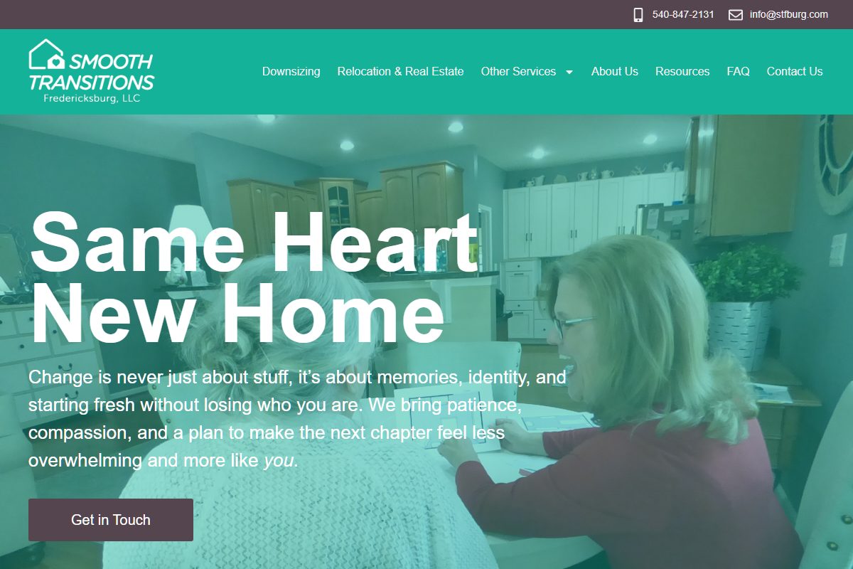 The Smooth Transitions Fredericksburg homepage
